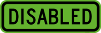W8-20 Disabled (Supplementary Sign)