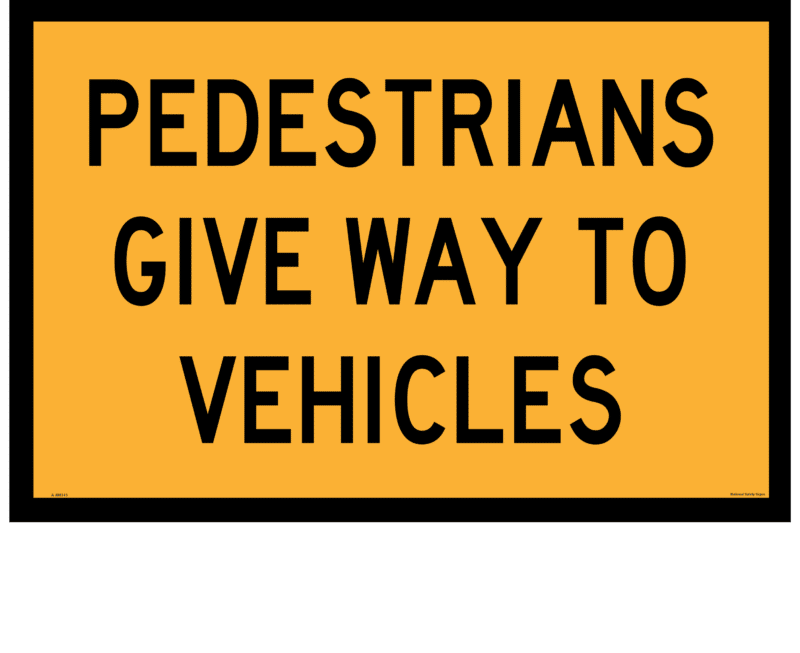 Pedestrians Give Way Sign and Stand A400345 - Image 2