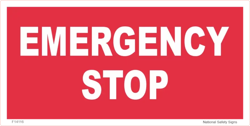 Emergency Stop sign  F14116 - Image 2