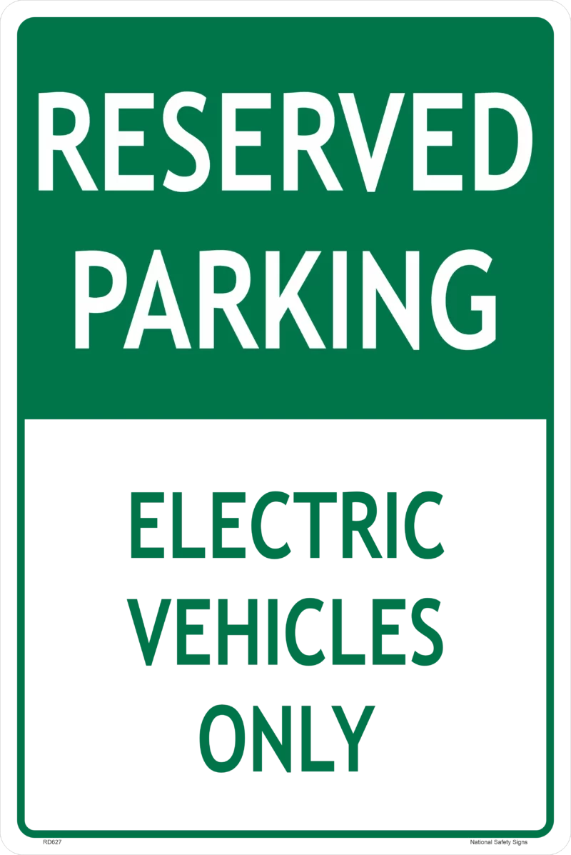 Electric Vehicles Only Sign RD627