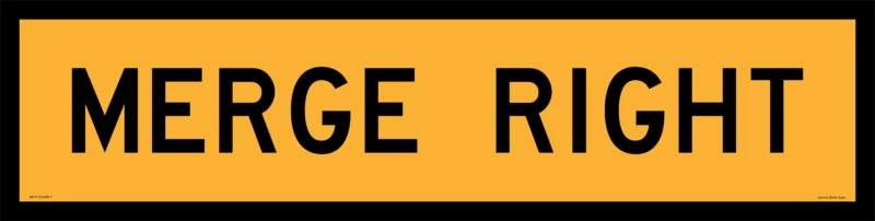 Multi Message sign Merge Right MM9170