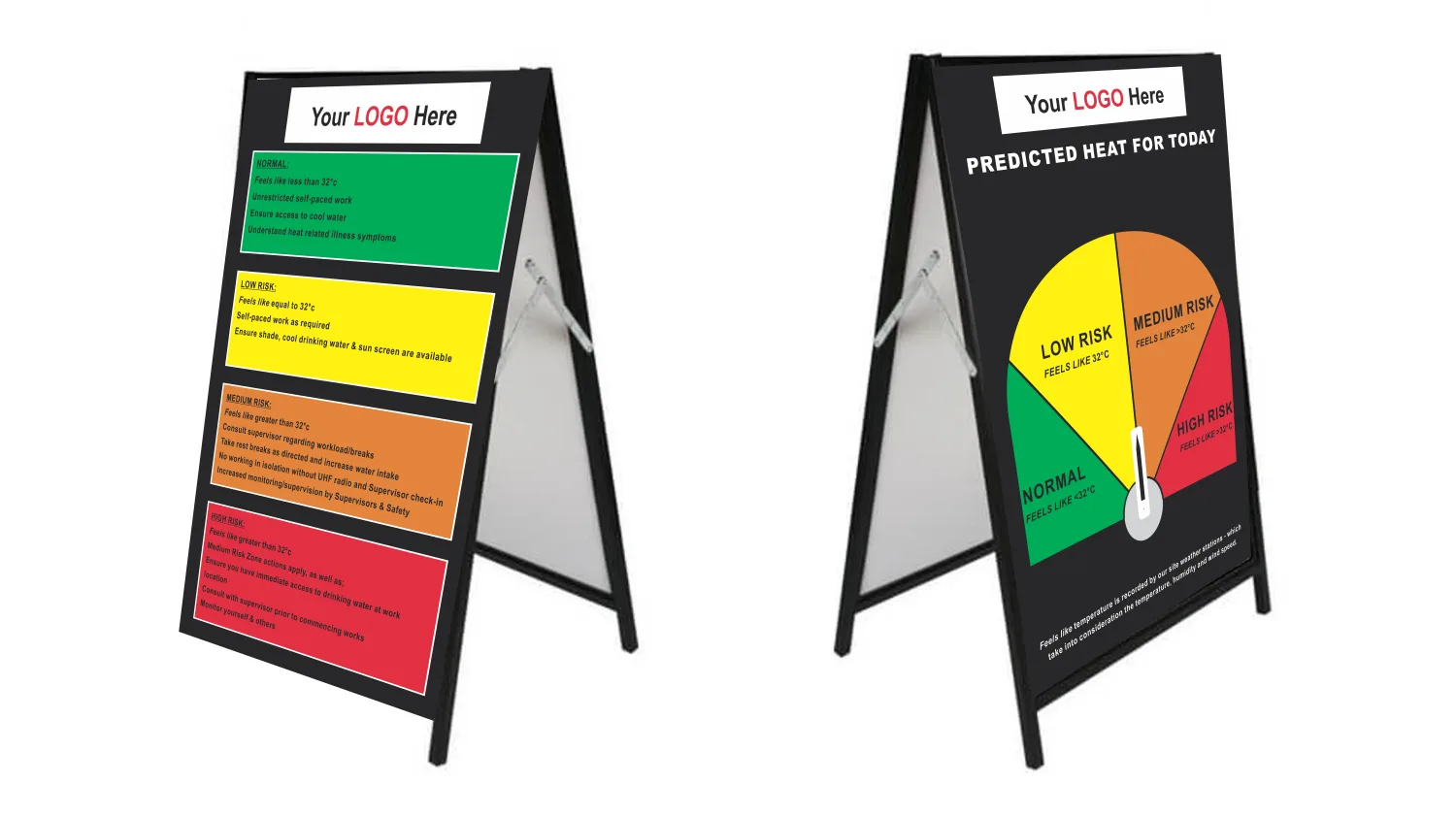 Custom Predicted Heat Sign and A-Frame Doublesided A4058