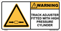 Track Adjuster Fitted Warning Stickers W30359
