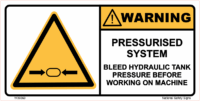 Pressurised System Warning Stickers W30360