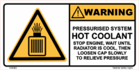 Hot Coolant Warning Stickers W30363