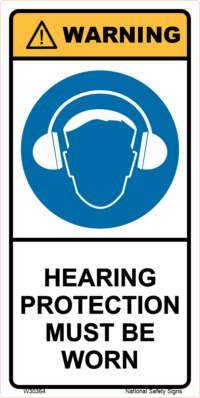 Hearing Protection Warning Stickers  W30364