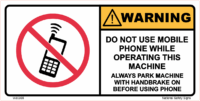 Do Not Use Mobile Phone Warning Stickers  W30365