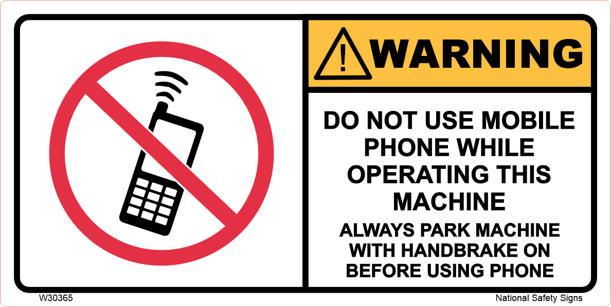 Do Not Use Mobile Phone Warning Stickers W30365