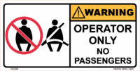 Operator Only Warning Stickers  W30366