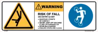 Risk of Fall Warning Sticker D10407
