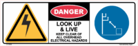 Look up and Live Danger Sticker D10409