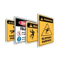 Falls and Obstacles signs