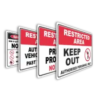 Restricted Area Signs
