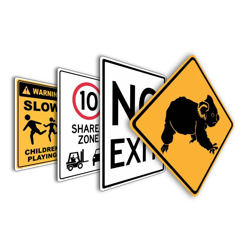 Road and Traffic Signs and Road Work Signs