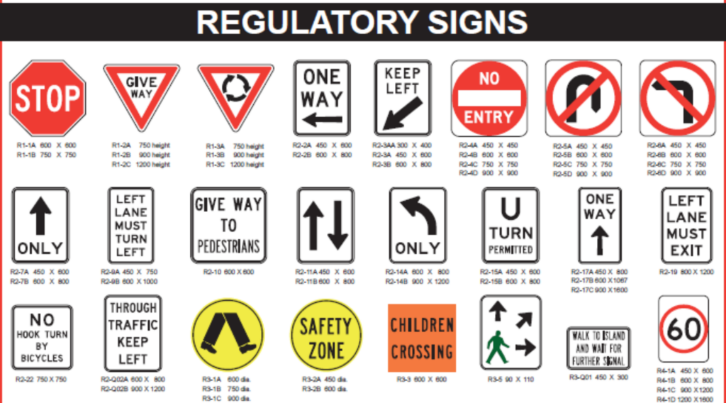 Regulatory Traffic Sign