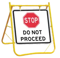 STOP Do Not Proceed Sign with Stand Combo A400349