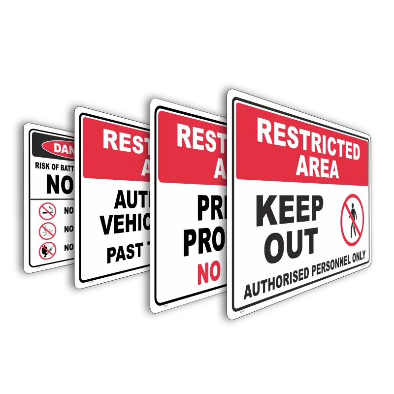 Electrical Signage Restricted Area