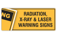 Warning Radiation, X-Ray & Laser Signs